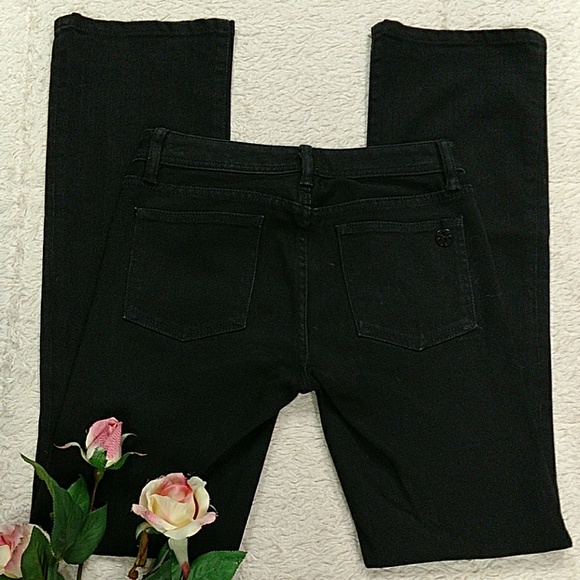 TORY BURCH BLACK STRETCH DENIM SZ 24 - Picture 4 of 7